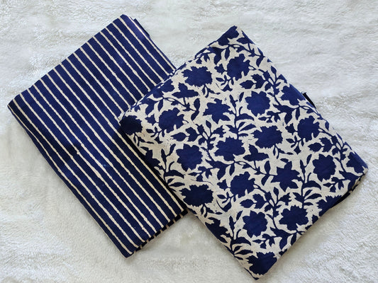 Blue moon floral Inverted V yoke+ Pant Set