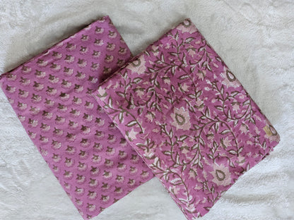 Rose melon floral Inverted V yoke+ Pant Set