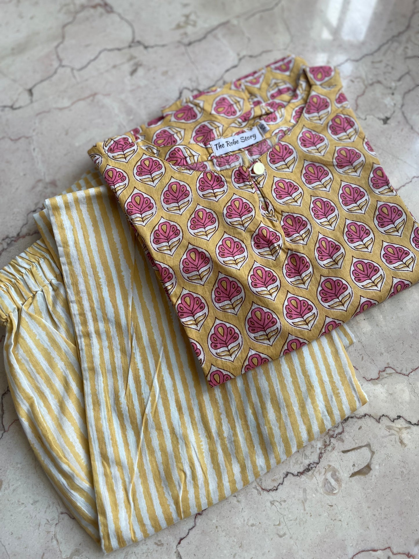 Yellow bhutta co-ord